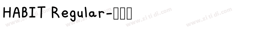 HABIT Regular字体转换